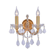 Double Maria Theresa Wall Light Sconce - Gold Fixtures