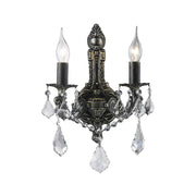 AMERICANA 2 Light Wall Sconce - Edwardian - Antique SILVER