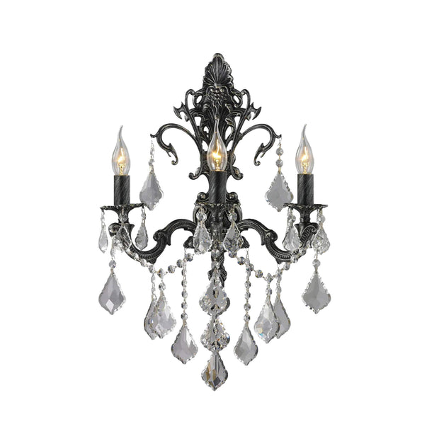 AMERICANA 3 Light Wall Sconce - Antique Silver