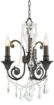 French Provincial Iron Chandelier- 3 Arm - Wrought Iron Finish