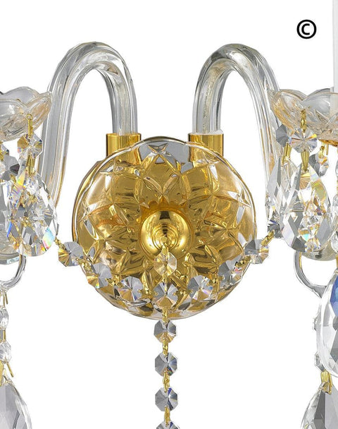 Bohemian Elegance Double Arm Wall Light Sconce - GOLD - Designer Chandelier 