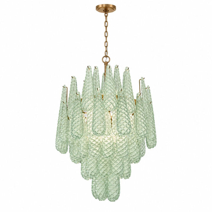 Libby Collection - 16 Lights Chandelier - Green