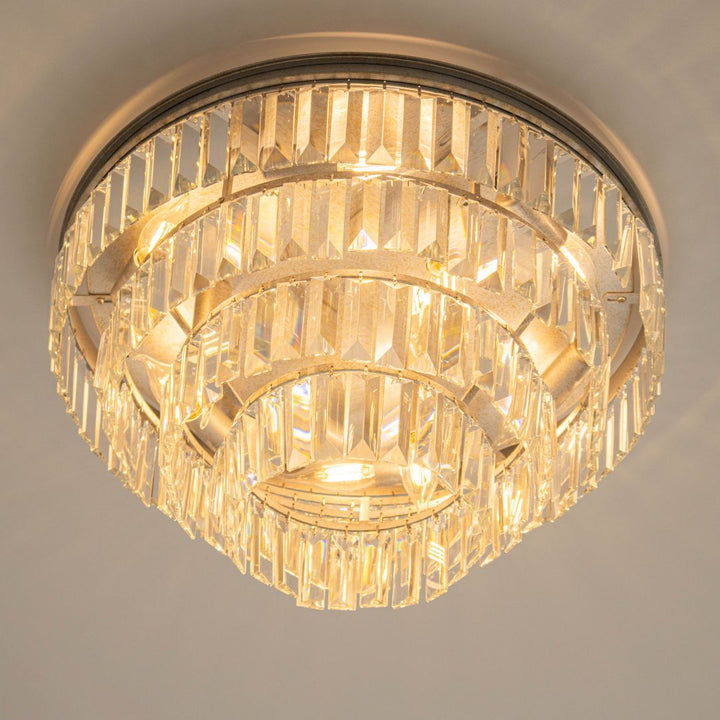 Jordan Collection - Flush Mount Chandelier - Champagne - W:50cm