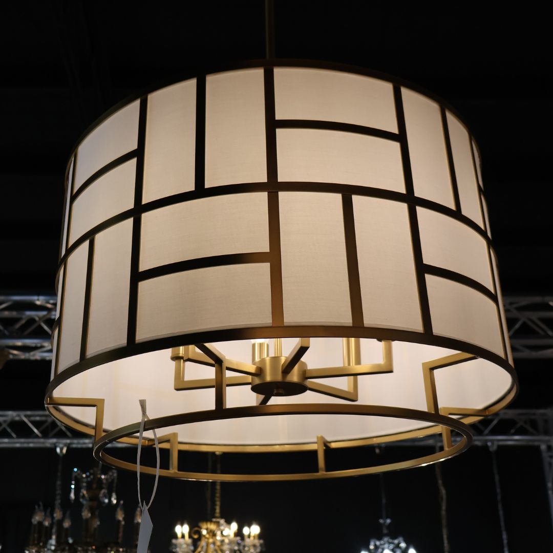 Fulton Collection - Chandelier - Satin Brass Frame - W:63cm