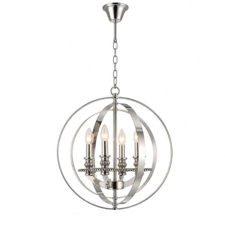 Hampton Orb - 4 Light - Silver Plated