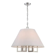 Strata Collection - Pendant - Polished Nickel - W:60cm