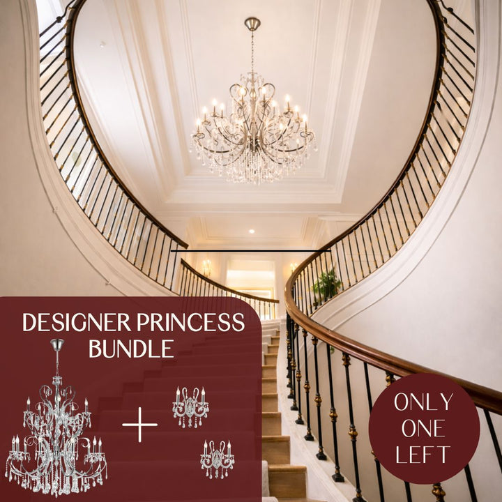 Designer Princess Bundle (2 FREE sconces) - Designer Chandelier Australia
