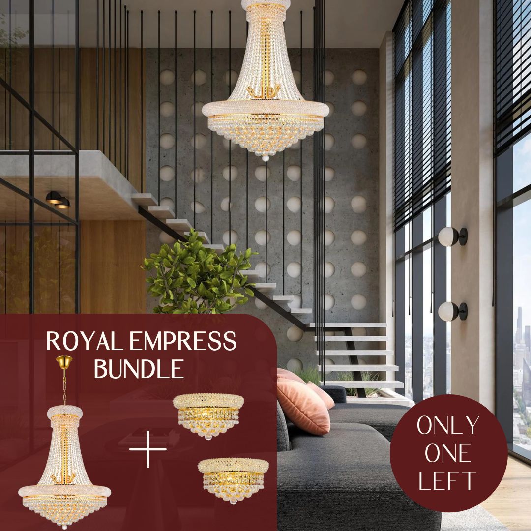 Royal Empress Bundle (2 FREE sconces) - Designer Chandelier Australia