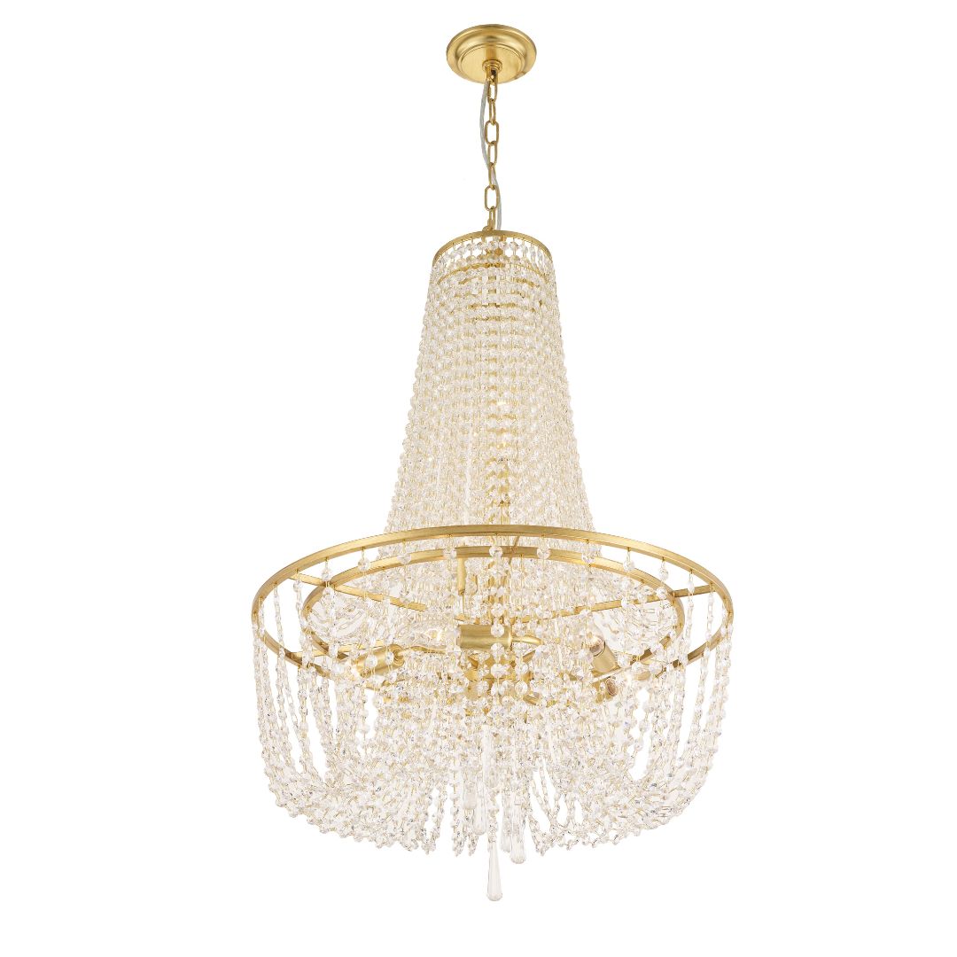 Bailey Collection - Basket Chandelier - W:60cm - Gold