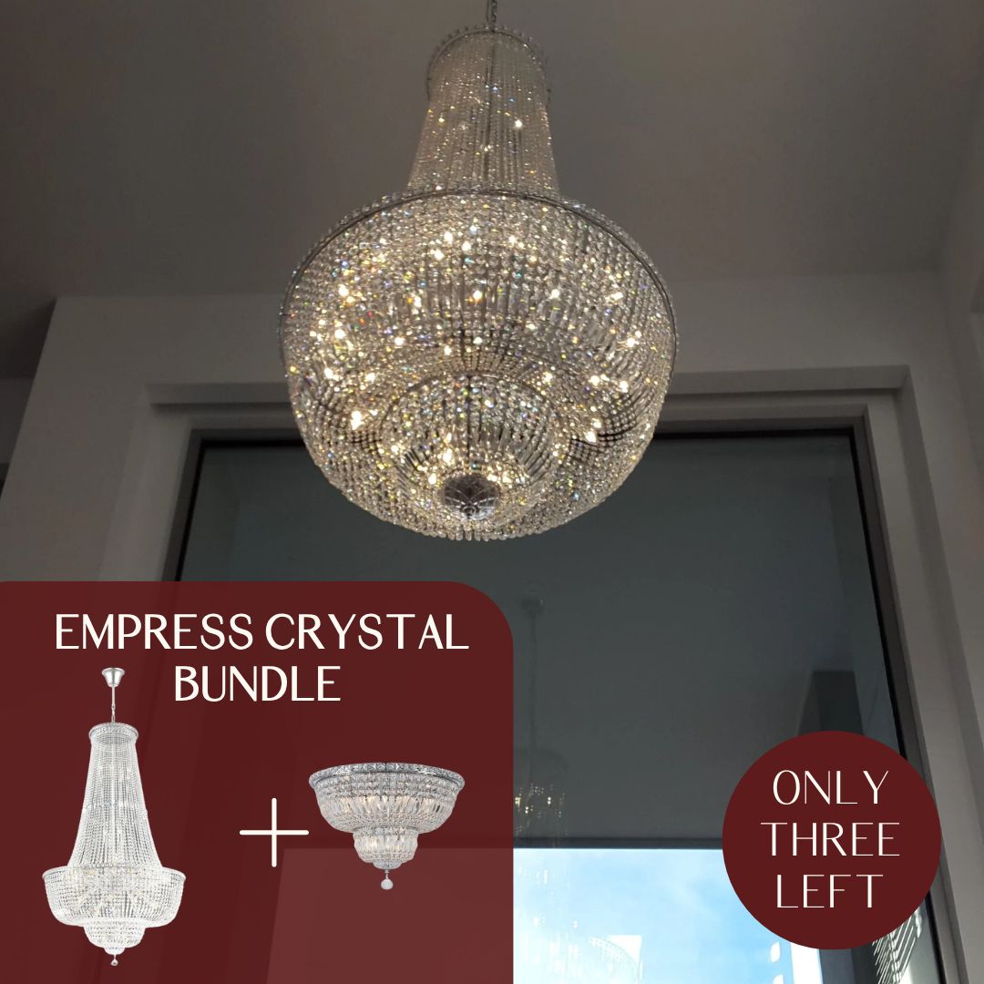 Empress Crystal Bundle (FREE flush mount) - Designer Chandelier Australia