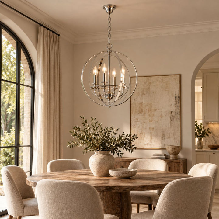 Hampton Orb - 4 Light - Silver Plated