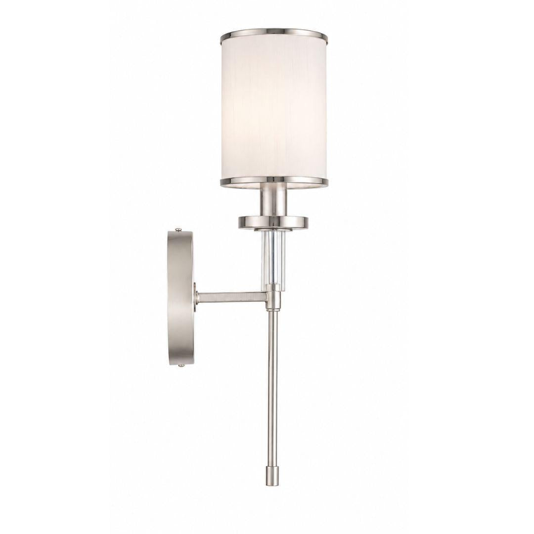 Hollis Collection Wall Sconce - Single Light - Polished Nickel