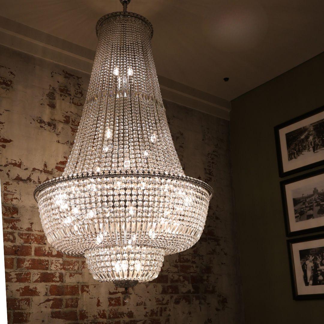 Empress Crystal Basket Chandelier - Chrome - 45 Light