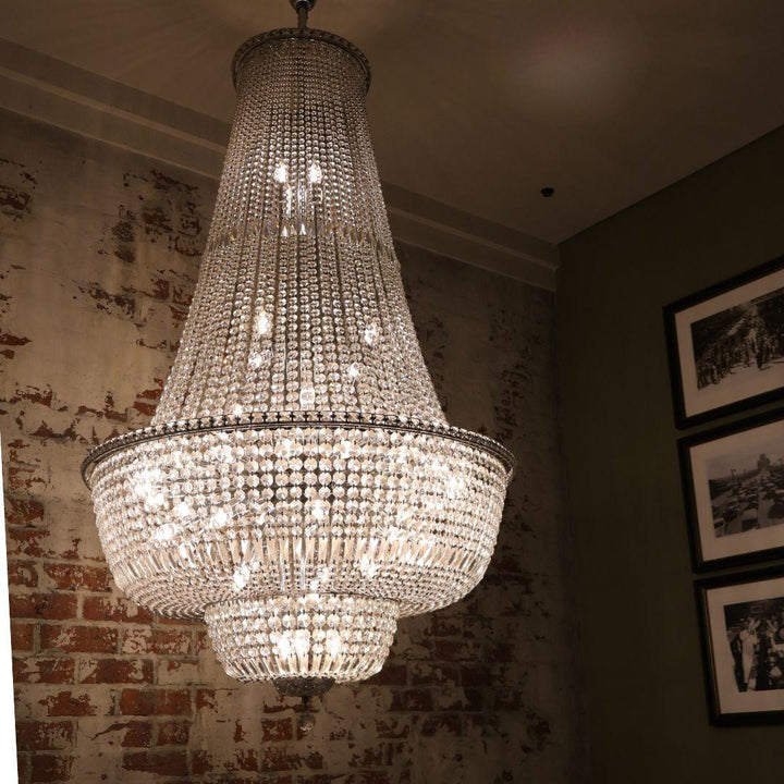 Empress Crystal Basket Chandelier - Chrome - 45 Light