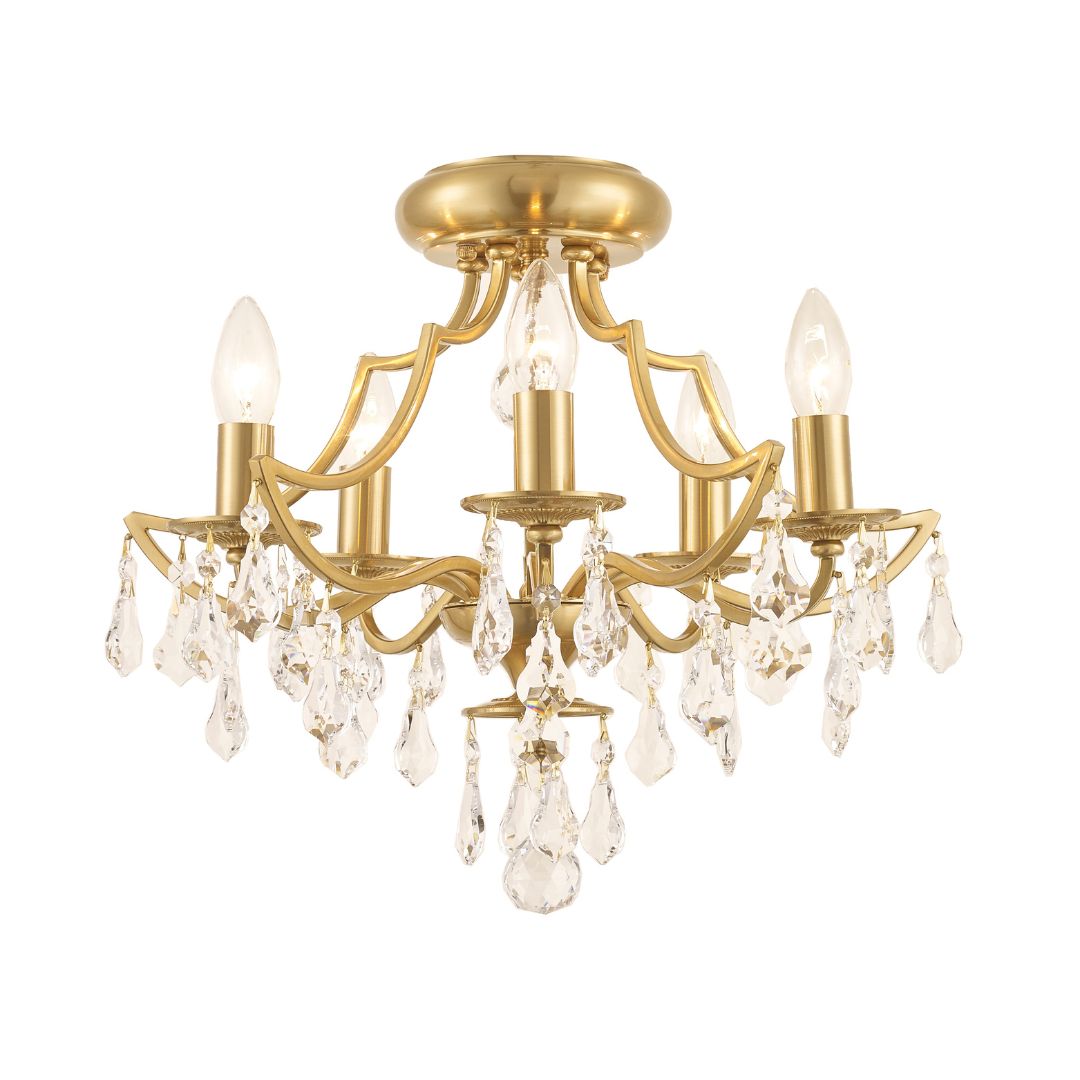 Dakota Collection - 5 Lights Flush Mount - Gold