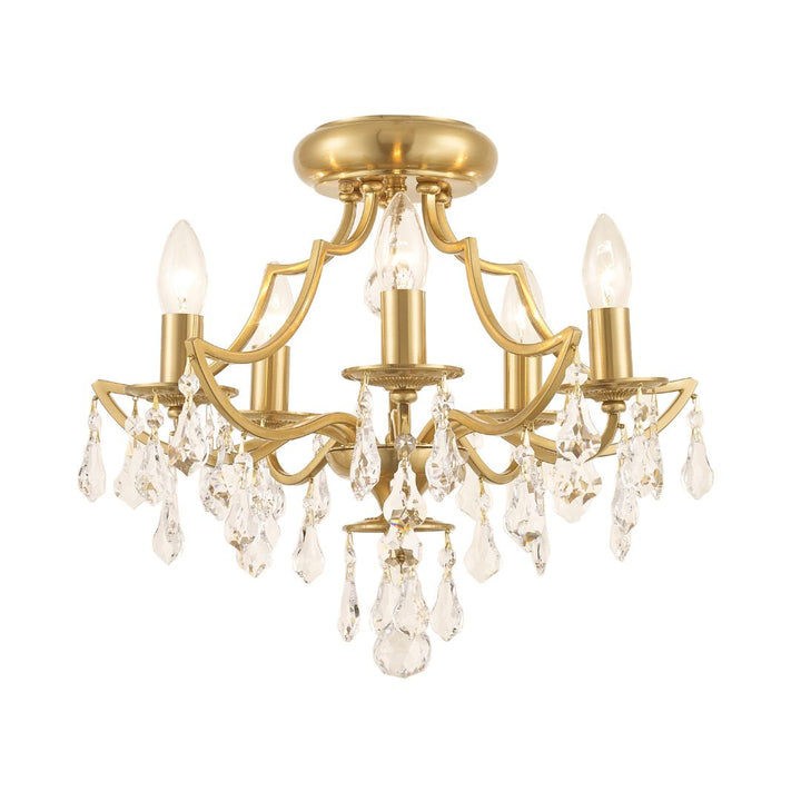 Dakota Collection - 5 Lights Flush Mount - Gold