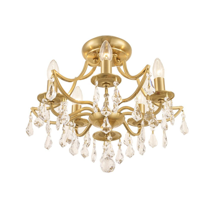 Dakota Collection - 5 Lights Flush Mount - Gold
