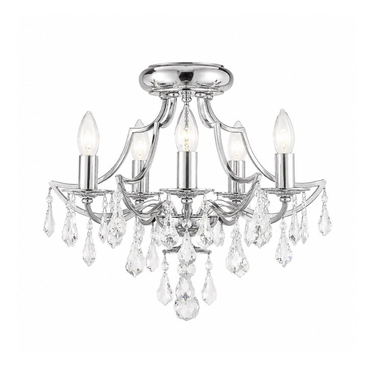 Dakota Collection - 5 Lights Flush Mount - Chrome