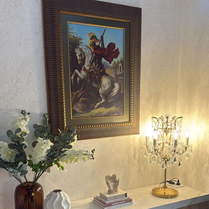Jasmine - Table Lamp - Antique Gold - W:42cm, H:80cm