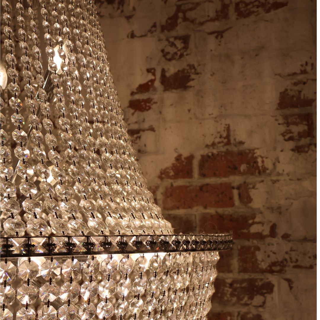 Empress Crystal Basket Chandelier - Chrome - 45 Light