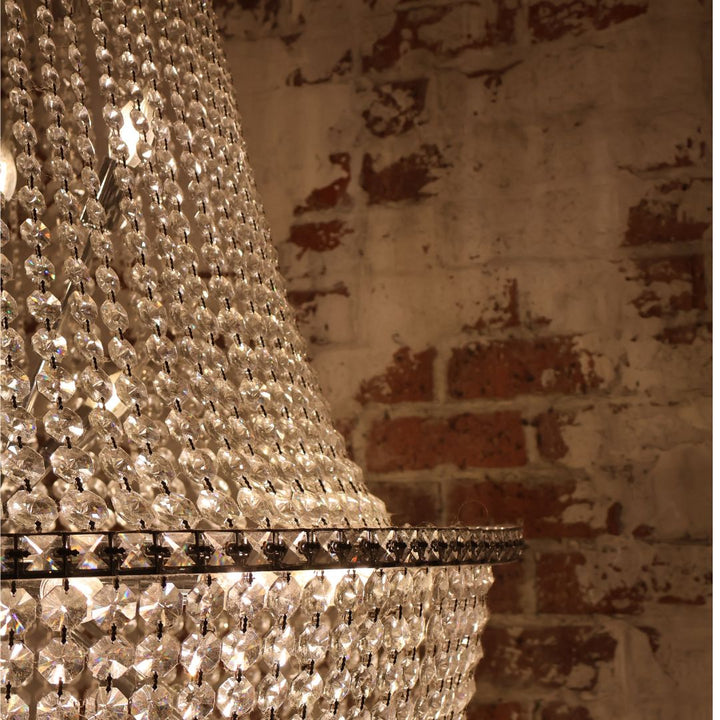 Empress Crystal Basket Chandelier - Chrome - 45 Light