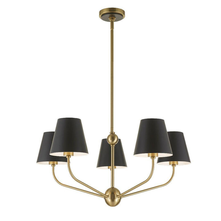 Jori Collection - 5 Lights Chandelier - Black
