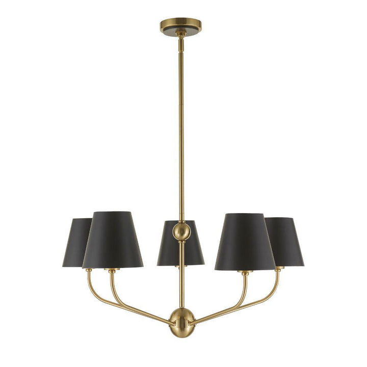 Jori Collection - 5 Lights Chandelier - Black