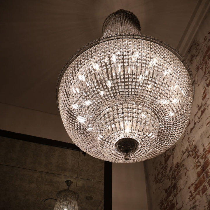 Empress Crystal Basket Chandelier - Chrome - 45 Light
