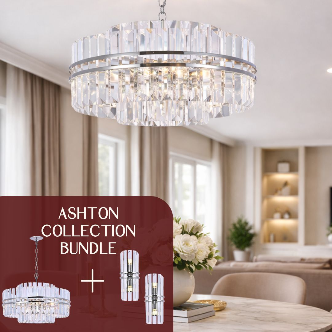 Ashton Collection Bundle (2 FREE sconces) - Designer Chandelier Australia