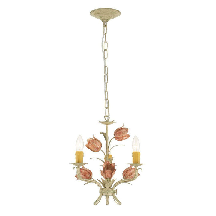 Brittany Collection - Sage Rose 3 Lights Chandelier