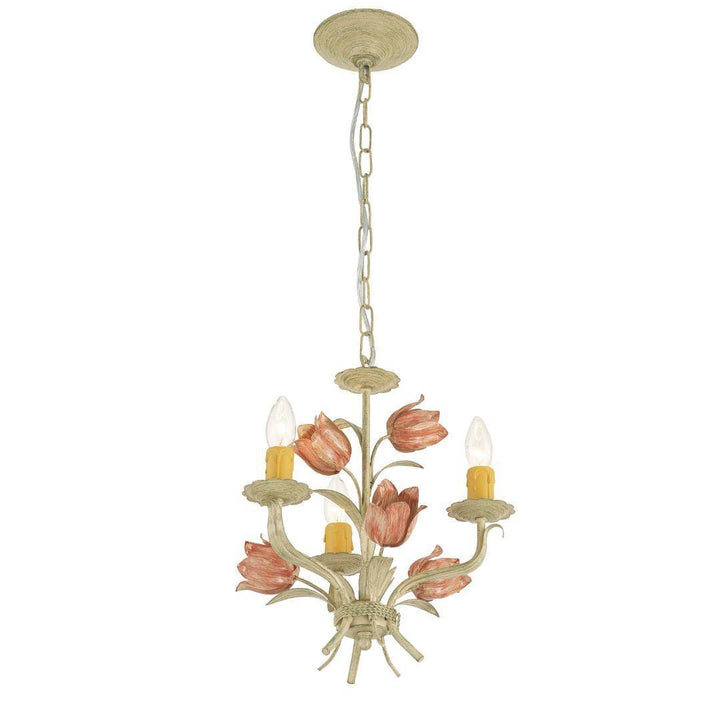 Brittany Collection - Sage Rose 3 Lights Chandelier