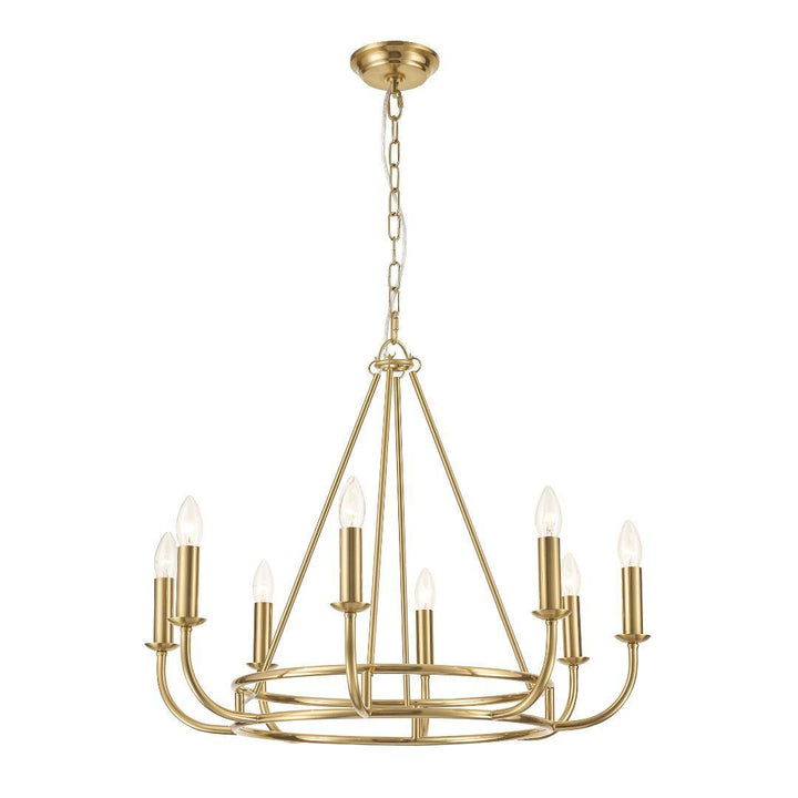 Bleecker Collection - 8 Lights Chandelier - Aged Brass