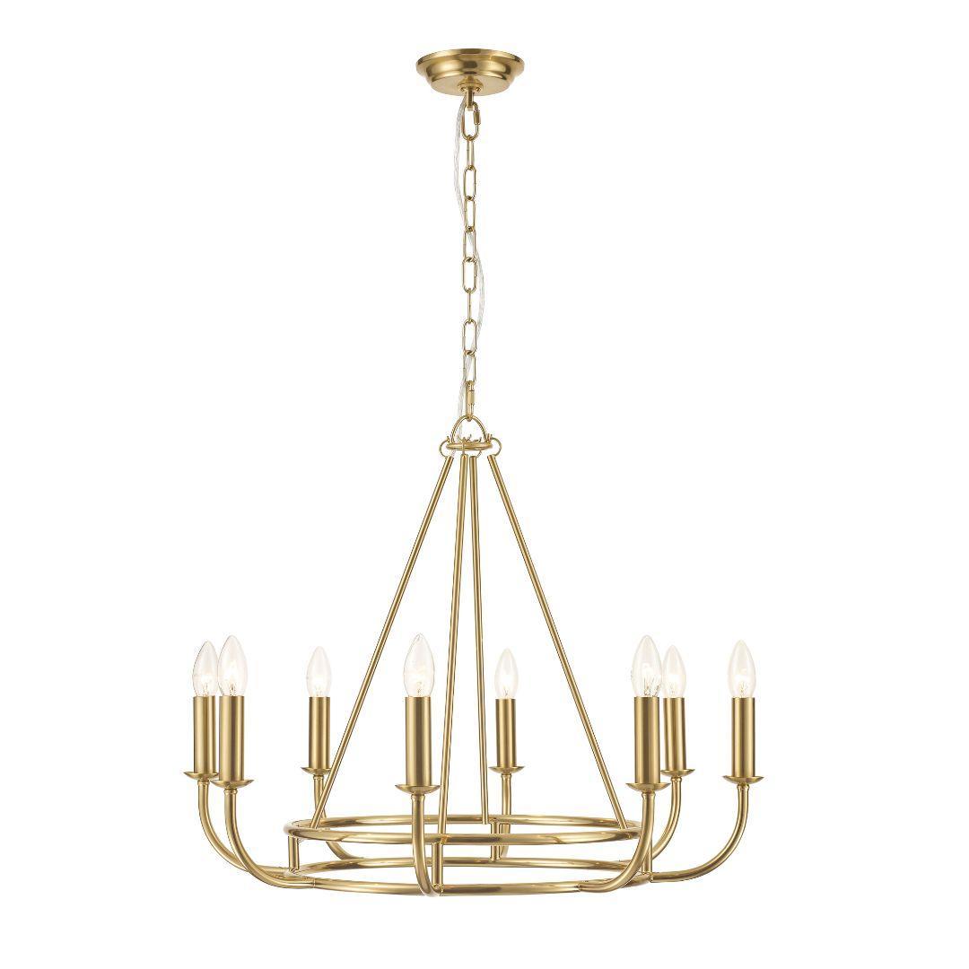 Bleecker Collection - 8 Lights Chandelier - Aged Brass