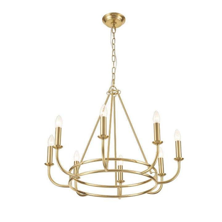 Bleecker Collection - 8 Lights Chandelier - Aged Brass