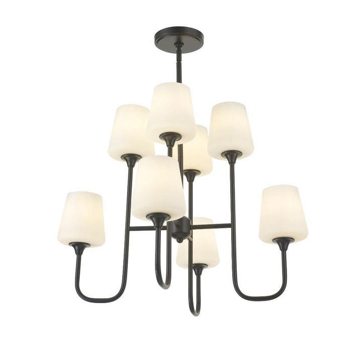 Huntington Collection - 8 Light - Chandelier - Matte Black Frame
