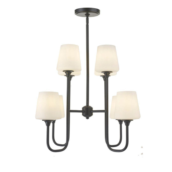 Huntington Collection - 8 Light - Chandelier - Matte Black Frame