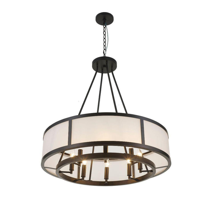 Byron Collection - Chandelier - Matte Black Frame - W:80cm