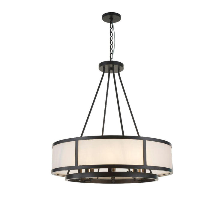 Byron Collection - Chandelier - Matte Black Frame - W:80cm