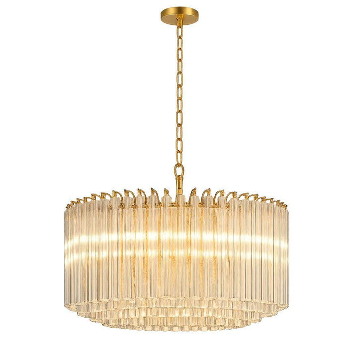 Xavier Collection - 7 Lights Chandelier - Aged Brass - W:60cm