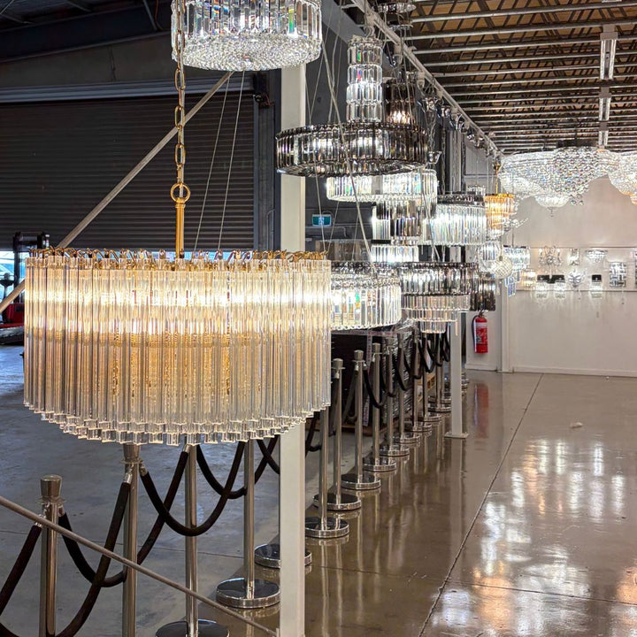 Xavier Collection - 7 Lights Chandelier - Aged Brass - W:60cm
