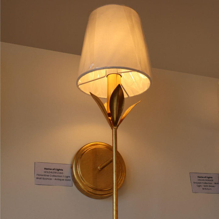Florentine Collection - 1 Light Wall Sconce - Antique Gold