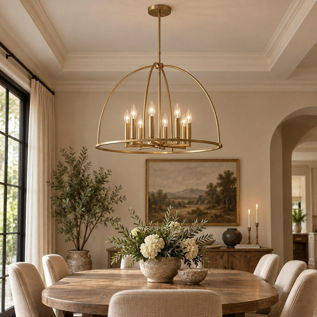 Alexa Collection - 8 Lights Pendant - Gold