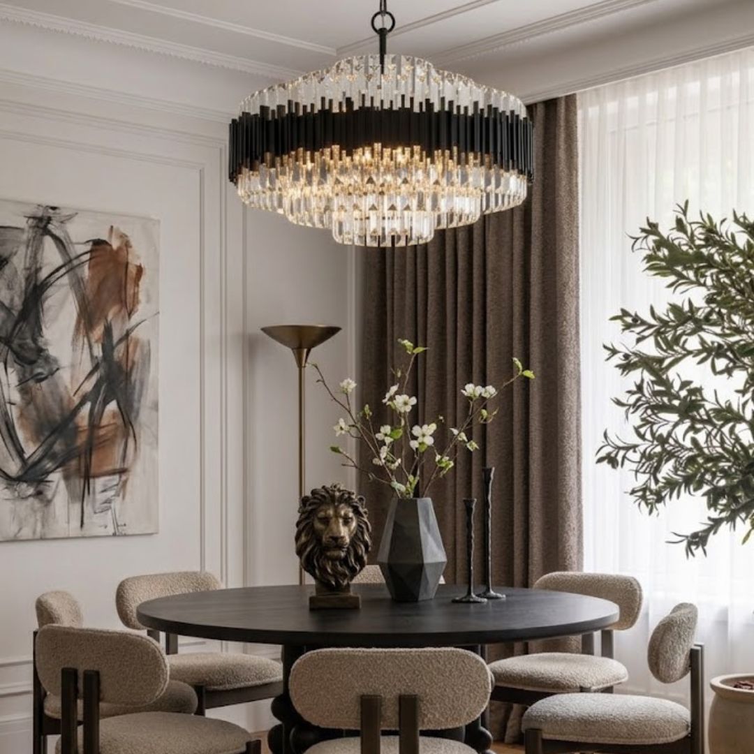 Allegra Collection - 83cm Chandelier - Matte Black