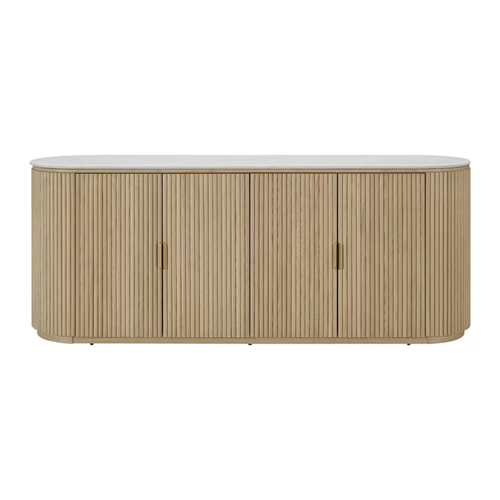 Ares Buffet White Marble & Natural Ash Wood