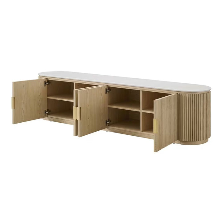 Ares TV Unit Natural & White Marble