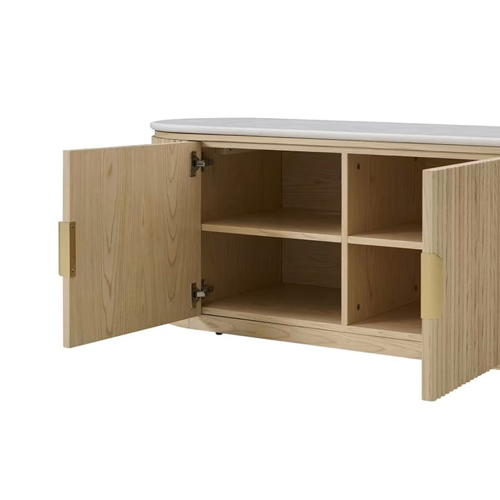 Ares TV Unit Natural & White Marble