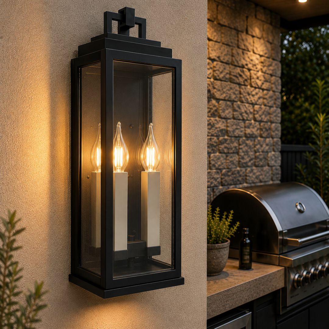 Atlas Collection - 4 Light - Wall Sconce - Matte Black - H:57.3cm
