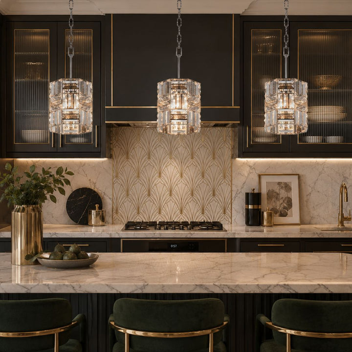 Aurora - NewYork Pendant Chandelier - Width: 22cm - Chrome