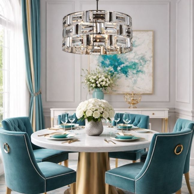 Aurora - NewYork Pendant Chandelier - Width: 52cm - Chrome