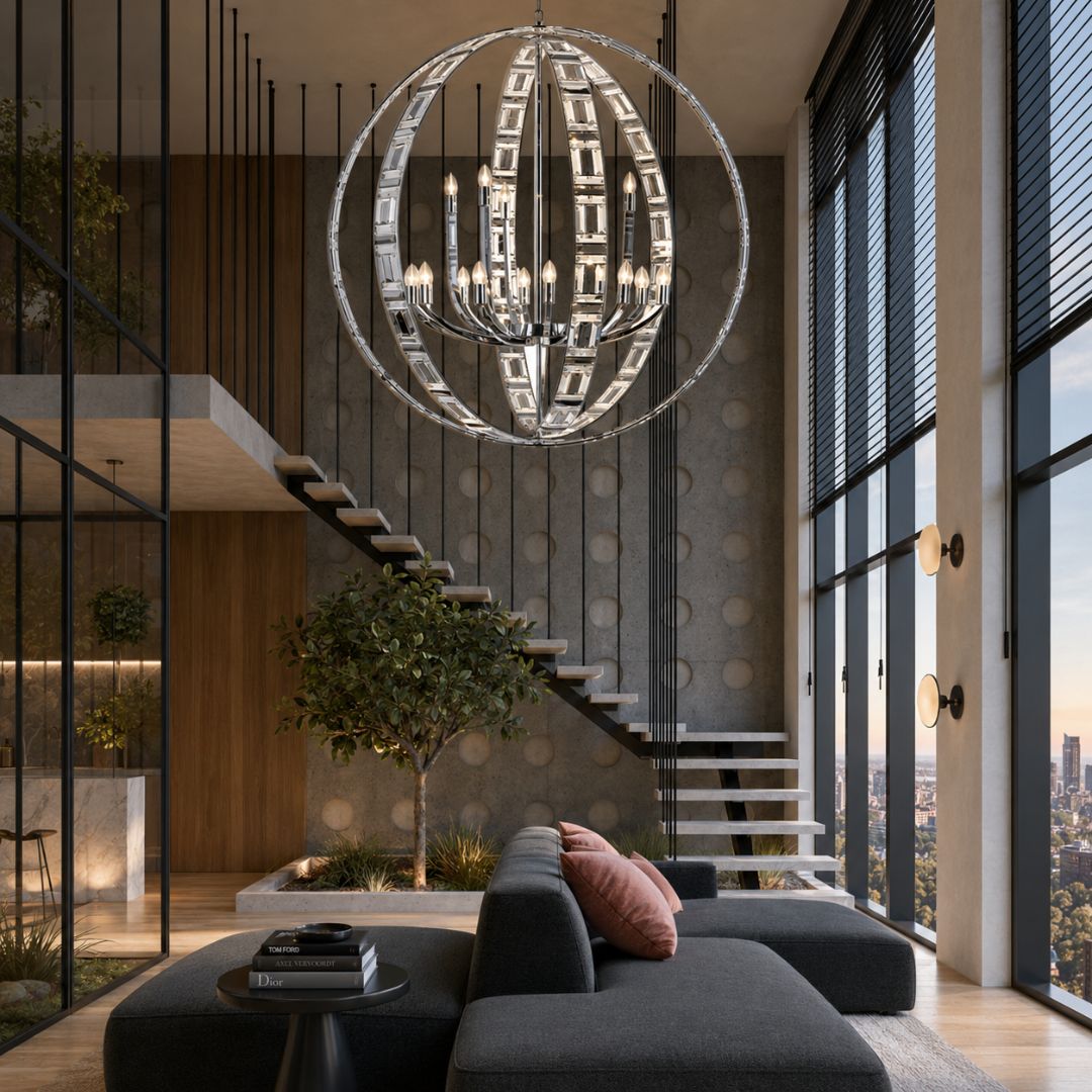 Aurora NewYork ORB - 18 Light - Chrome